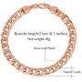 U7 Men Women Cuban Link Bracelet|Stainlss Steel 18K Gold Plated Diamond Cut 3mm 5mm 6mm 7mm 9mm 12mm Wide Miami Curb Chain Wrist Bracelet, Length 6.5'' 7.5'' 8.26'', with Gift Box