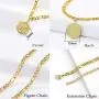 Harlermoon Initial Necklace Anklet Bracelet 18K Gold Plated Figaro Link Chain Bracelet Hexagon A-Z Monogram Letter Charms Jewelry Set for Women Girls Harlermoon Initial Necklace Anklet Bracelet 18K Gold Plated Figaro Link Chain Bracelet Hexagon A-Z Monogram Letter Charms Jewelry Set for Women Girls
