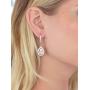 Mariell Pear-Shaped CZ Bridal Wedding Teardrop Earrings - Real 14k Rose Gold Plated Jewelry