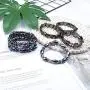 Jstyle 8 Pieces Hematite Magnetic Therapy Bracelet with Jewelry Bag,Strong Elastic,Natural Stones,Stress Relieving Magnet Bracelet Anxiety Relief for Women Men Jstyle 8 Pieces Hematite Magnetic Therapy Bracelet with Jewelry Bag,Strong Elastic,Natural Stones,Stress Relieving Magnet Bracelet Anxiety Relief for Women Men