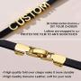 GoldChic Jewelry 5.5mm/19mm Wide Adjustable Customized Punk Black Genuine Leather Puddin/Initial Name Choker Costume Neck Collar Necklace for Women Girls Kids (Fit Neck Size 14.5-17 inch)