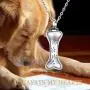 Dog Urn Necklaces For Ashes Sterling Silver Cremation Jewelry Necklace for Ashes Keepsake Memorial Cremation Necklace for Women Men