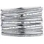 Lux Accessories Pave and Baguette Stone Bangle Bracelet Set (15pcs) Lux Accessories Pave and Baguette Stone Bangle Bracelet Set (15pcs)