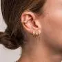 Mevecco Gold Dainty Dangle Hoop Earrings for Women 14K Gold Plated Delicate cute Geometric Triangle Cone Dangle Earrings