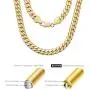 BLICHAIN Cuban Link Chain Necklace or Bracelet with Design Box Clasp for Men Boys 10MM 18K Gold Over Copper Hip Hop Miami Curb Chains 7-30 inch BLICHAIN Cuban Link Chain Necklace or Bracelet with Design Box Clasp for Men Boys 10MM 18K Gold Over Copper Hip Hop Miami Curb Chains 7-30 inch