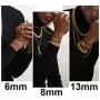 ChainsHouse Men Women Cuban Link Bracelet Stainless Steel/18K Gold Plated Classic 3mm-14mm Wide Miami Curb Chain Wrist Bracelets, 21CM(8.3''), Send Gift Box ChainsHouse Men Women Cuban Link Bracelet Stainless Steel/18K Gold Plated Classic 3mm-14mm Wide Miami Curb Chain Wrist Bracelets, 21CM(8.3''), Send Gift Box