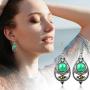 16 Pairs Crystal Drop Dangle Earrings Multicolor Crystal Dangle Hook Earrings Teardrop Pendant Hoop Earrings for Women Jewelry Set