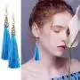 DAMLENG 10 Pairs Unique Bohemian Vintage Lightweight Long Tassel Dangle Drop Earrings Set for Women Girls Statement Jewelry Gifts