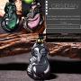 Sinymilk Natural Obsidian Healing Stone Fox Pendant Female Adjustable Spirit Fox Mascot Amulet