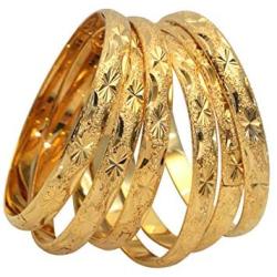 LAVI 18k Gold Plated Stackable Bangle Stainless Steel Open Cuff Bracelets for Women Jewelry,2.6''