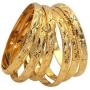 LAVI 18k Gold Plated Stackable Bangle Stainless Steel Open Cuff Bracelets for Women Jewelry,2.6''