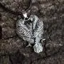 HAQUIL Viking Jewelry Huginn and Muninn Raven Couple Pendant Necklace for Men and Women HAQUIL Viking Jewelry Huginn and Muninn Raven Couple Pendant Necklace for Men and Women