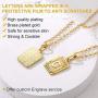 GoldChic Jewelry Tiny/Medium Square Initial Necklace for Women Men Girls, Dainty Letter Charm Necklaces (adjusts to 16-24 inch), Birthday with Gift Box - Customized Available
