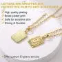 GoldChic Jewelry Tiny/Medium Square Initial Necklace for Women Men Girls, Dainty Letter Charm Necklaces (adjusts to 16-24 inch), Birthday with Gift Box - Customized Available