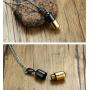 LAFATINA Medical Alert ID Pill Capsule Tube Pendant Necklace Mens Women Stainless Steel Pill Case Medical Alert Card Holder Pendant Necklace for Boys Girls Old