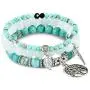 FANCY SHINY Gemstone Bead Bracelets Tree of Life Charms Yoga Healing Stone Bracelet Set for Women FANCY SHINY Gemstone Bead Bracelets Tree of Life Charms Yoga Healing Stone Bracelet Set for Women