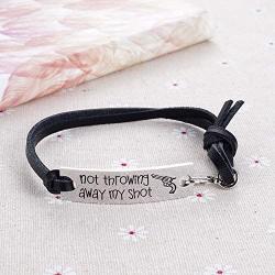 Hamilton Musical Jewelry Broadway Theater Gift Not Throwing Away My Shot Rise Up Leather Bracelet for Teen Girls