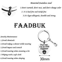 FAADBUK Engineer Keychain Civil Engineer Gift Trust Me Im an Civil Engineer Civil Engineer Graduation Gift