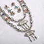 Zephyrr Afghani/Turkish Necklace Earrings Set Silver Tone Casual Daily Wear Statement Jewelry for Women JAN-1976