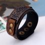 Leather Bracelet for Men, Vintage Cuff Wrist Band Friendship Bracelets Bangle Jewelry Best Friend Charm