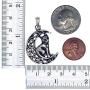 OhDeal4U Cat Jewelry Celtic Crescent Moon Star Pentacle Pentagram Magic Wiccan Wicca Pagan Witch Protection Amulet Mens Womens Pewter Pendant Charm Necklace for Men Women Girls Silver Ball Chain