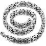 URBAN JEWELRY Impressive Mechanic Style Mens Necklace Stainless Steel Silver Chain, Width 6mm (19,21,23 Inches) URBAN JEWELRY Impressive Mechanic Style Mens Necklace Stainless Steel Silver Chain, Width 6mm (19,21,23 Inches)