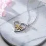 JZCOLOR 925 Sterling Silver Heart Honeycomb Necklace - I Love You Cute Bee Cubic Zirconia Pendant Jewelry Gifts for Women Girls JZCOLOR 925 Sterling Silver Heart Honeycomb Necklace - I Love You Cute Bee Cubic Zirconia Pendant Jewelry Gifts for Women Girls