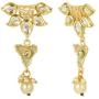 Efulgenz Indian Bollywood Traditional 14 K Gold Plated Kundan Pearl Wedding Choker Necklace Earrings Jewelry Set