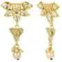 Efulgenz Indian Bollywood Traditional 14 K Gold Plated Kundan Pearl Wedding Choker Necklace Earrings Jewelry Set