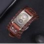 VASSAGO Vintage Amulet Norse Viking Tree of Life Yggdrasil Celtic Knot Metal Brown Leather Bracelet