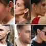 ChainsPro Huggie Hoop Earrings Pack Women or Men, 8/10/12/14/16 mm, Cartilage/Helix/Conch Piercing, Stainless Steel/18K Gold Plated/Black (Send Gift Box)