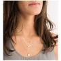 Fstrend Fashion Layered Gold Necklace Coin Symbol Chain Triangle Pendant Multilayered Short Necklaces Jewelry for Women and Girls