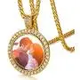 FaithHeart Custom Photo Necklace Personalized Picture Necklaces for Women Men Round/Heart Pendant Necklaces Hip Hop Jewelry