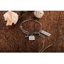 FLODANCER Blood Thinner Medical Alert ID Bangle Bracelet - Live Laugh Love Jewelry for Women Girls