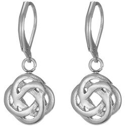 Stainless Steel Celtic Love Knot Classical Simple Plain Earrings