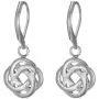Stainless Steel Celtic Love Knot Classical Simple Plain Earrings