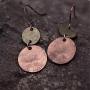 D.Rosse 2 pairs Boho Drop Coin Earring Round Dangle Hoops Handmade Retro Geometry Earring Copper Wire Women Jewelry
