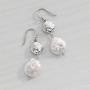 Silpada Bold As Ice 14-14.5 mm Grey Freshwater Cultured Pearl Drop Earrings with Crystals in Sterling Silver
