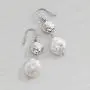 Silpada Bold As Ice 14-14.5 mm Grey Freshwater Cultured Pearl Drop Earrings with Crystals in Sterling Silver