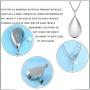 Love Infinity Memorial Teardrop Keepsake Ashes Necklace Urn Pendant Cremation Memorial Jewelry