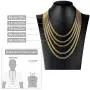 KRKC&CO Mens Cuban Link Chains, 18k Gold Miami Cuban Link Curb Chain, Hip Hop Jewelry, Durable Street-wear Hip Hop Chains for Men, 10mm/6mm/4mm, 18 20 22 24 26 inches