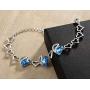 Leafael Infinity Love Heart Link Bracelet with Birthstone Crystal, Womens Gifts, Silver-Tone, 7'' with 2'' Extender