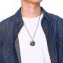 UMtrade Religious Jewelry Men Women Stainless Steel Muslim Allah Islam Round Pendant Necklace