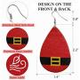 American Flag Faux Leather Earrings Women Teardrop Leaf Petal Dangle Earring 4th of July Patriotic Jewelry Accessory