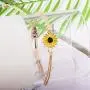 BOMAILSunflower Bracelet Handmade Sunflower Boho Bracelet Friendship Jewelry for Women Girl