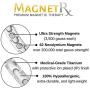 MagnetRX® Titanium Magnetic Therapy Necklace - Natural Pain Relief for Neck Arthritis, Back, Shoulder Pain, Headache and Migraine Relief Magnetic Necklace (Silver, 21.5 Inches)