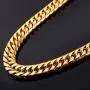 U7 Men Thick Chain Necklace Bracelet Set 316L Stainless Steel 18K Gold Plated 12MM Wide Franco Curb Chains, Length 8.3-36 Inch, 3 Color Choice, Gift for Father or Boyfriend