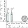 Gem Stone King 925 Sterling Silver Simulated Aquamarine Art Deco Dangle Earrings For Women (12.00 Cttw 2 Inch)