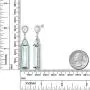 Gem Stone King 925 Sterling Silver Simulated Aquamarine Art Deco Dangle Earrings For Women (12.00 Cttw 2 Inch) Gem Stone King 925 Sterling Silver Simulated Aquamarine Art Deco Dangle Earrings For Women (12.00 Cttw 2 Inch)