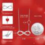 CDE 925 Sterling Silver Necklace Infinity Heart Symbol Charm Endless Love Women Pendant Embellished with Crystal Christmas Jewelry Gift Birthday Gift for Mom Women Wife Girls Her